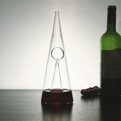 Decantador de vino transparente