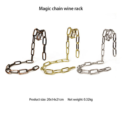 Portabotellas de vino con cadena de hierro mágico