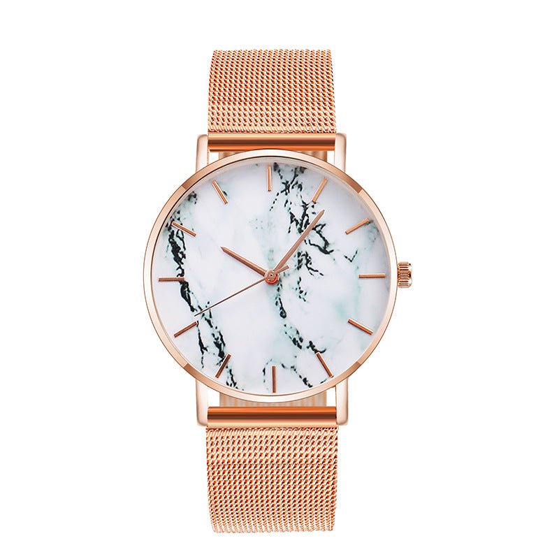 Fashion Rose Gold Watch and Mesh Band